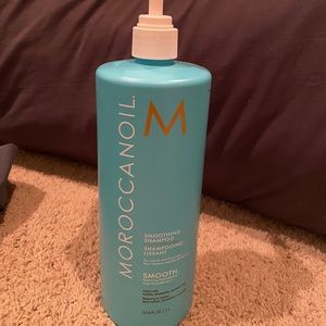 Moroccan oil shampoo and conditioner with pumps.